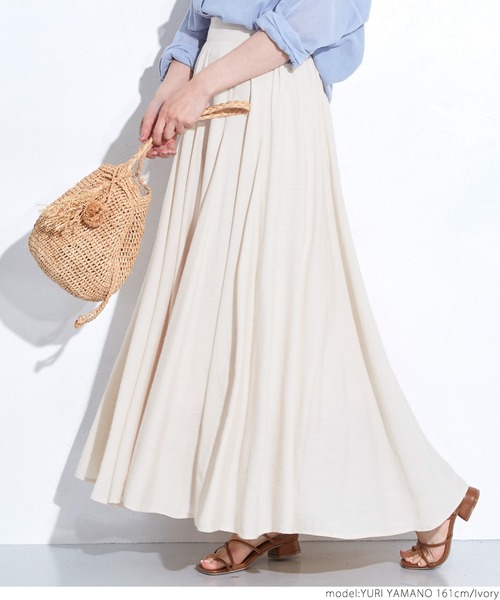 coca(coca)(コカ)の「リネンライクマチスカート(スカート・レディース・ベージュ/アイボリー・ONE SIZE)」の12枚目の写真