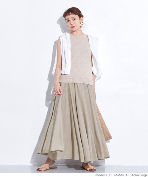 coca(coca)(コカ)の「リネンライクマチスカート(スカート・レディース・ベージュ/アイボリー・ONE SIZE)」の11枚目の写真