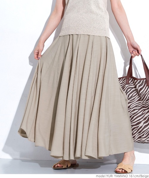 coca(coca)(コカ)の「リネンライクマチスカート(スカート・レディース・ベージュ/アイボリー・ONE SIZE)」の13枚目の写真