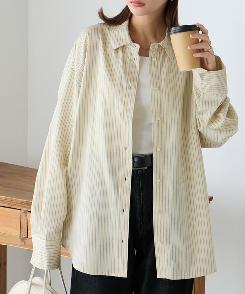 BONLECILL(ボンルシール)の「アソート柄メンズライクオーバーサイズシャツ(シャツ/ブラウス・レディース・ブルー/ライトグリーン/ブラウン/ダークブラウン/ベージュ/オフホワイト/ワイン/ホワイト系その他/カーキ/ブルー系その他/グリーン系その他/ブラック系その他/ピンク系その他/ブルー系その他2/イエロー系その他/レッド系その他/オレンジ系その他/ブラック系1/チャコールグレー/ブラック系2/ネイビー系/ブラック系3/ブラウン系/ネイビー系1/イエロー系その他2/ブルー系その他3・FREE)」の22枚目の写真