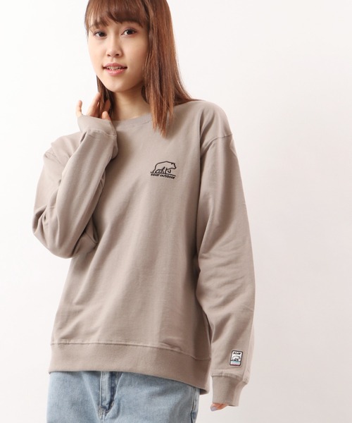 SOAR(ソアー)の「ワイドシルエットTトレーナー(Tシャツ/カットソー・メンズ・ブラック/スモークピンク/ダークブルー/オリーブ/グレイッシュベージュ・L/M/LL)」の3枚目の写真