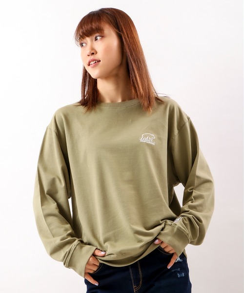 SOAR(ソアー)の「ワイドシルエットTトレーナー(Tシャツ/カットソー・メンズ・ブラック/スモークピンク/ダークブルー/オリーブ/グレイッシュベージュ・L/M/LL)」の21枚目の写真