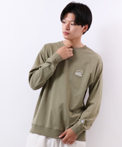 SOAR(ソアー)の「ワイドシルエットTトレーナー(Tシャツ/カットソー・メンズ・ブラック/スモークピンク/ダークブルー/オリーブ/グレイッシュベージュ・L/M/LL)」の16枚目の写真