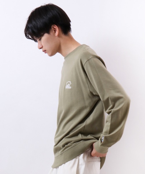 SOAR(ソアー)の「ワイドシルエットTトレーナー(Tシャツ/カットソー・メンズ・ブラック/スモークピンク/ダークブルー/オリーブ/グレイッシュベージュ・L/M/LL)」の17枚目の写真