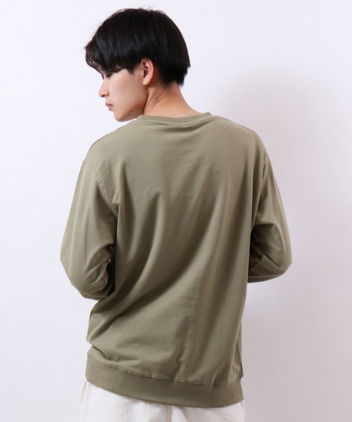 SOAR(ソアー)の「ワイドシルエットTトレーナー(Tシャツ/カットソー・メンズ・ブラック/スモークピンク/ダークブルー/オリーブ/グレイッシュベージュ・L/M/LL)」の18枚目の写真