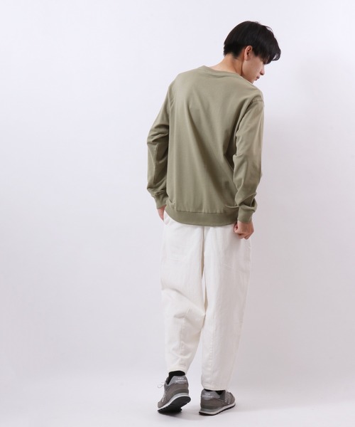 SOAR(ソアー)の「ワイドシルエットTトレーナー(Tシャツ/カットソー・メンズ・ブラック/スモークピンク/ダークブルー/オリーブ/グレイッシュベージュ・L/M/LL)」の19枚目の写真