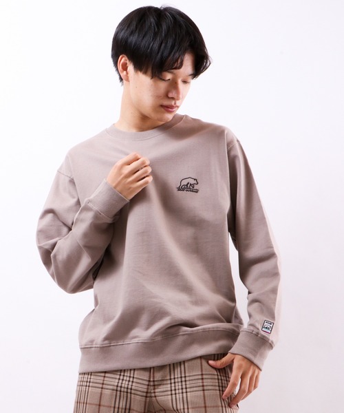 SOAR(ソアー)の「ワイドシルエットTトレーナー(Tシャツ/カットソー・メンズ・ブラック/スモークピンク/ダークブルー/オリーブ/グレイッシュベージュ・L/M/LL)」の9枚目の写真