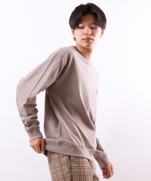 SOAR(ソアー)の「ワイドシルエットTトレーナー(Tシャツ/カットソー・メンズ・ブラック/スモークピンク/ダークブルー/オリーブ/グレイッシュベージュ・L/M/LL)」の11枚目の写真