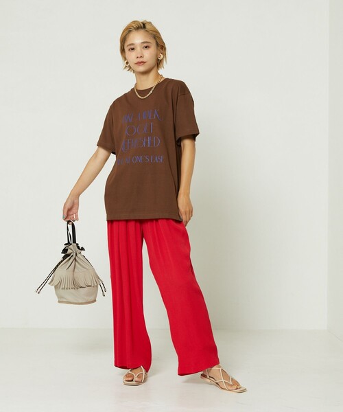 FREAK'S STORE（フリークスストア）の「カラージョーゼットパンツ（スラックス・レディース・ブラック/グリーン/パープル/レッド/ラベンダー・ﾌﾘ-）」の16枚目の写真