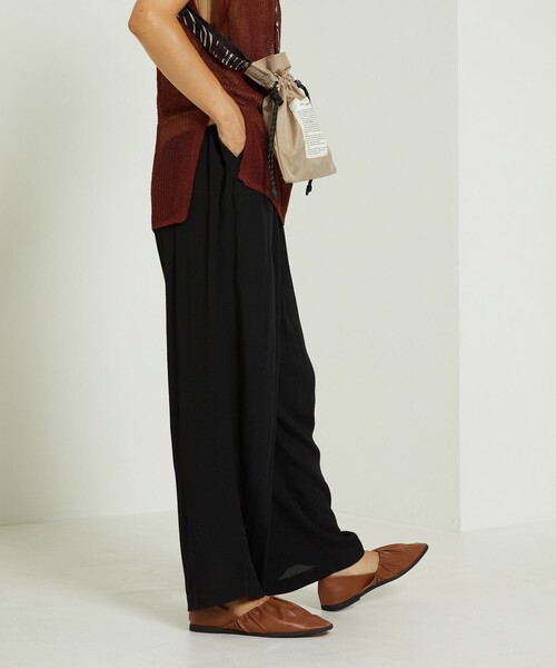 FREAK'S STORE（フリークスストア）の「カラージョーゼットパンツ（スラックス・レディース・ブラック/グリーン/パープル/レッド/ラベンダー・ﾌﾘ-）」の17枚目の写真