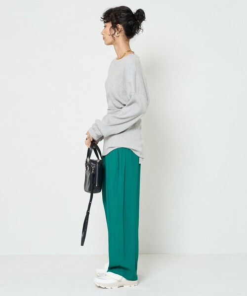 FREAK'S STORE（フリークスストア）の「カラージョーゼットパンツ（スラックス・レディース・ブラック/グリーン/パープル/レッド/ラベンダー・ﾌﾘ-）」の13枚目の写真