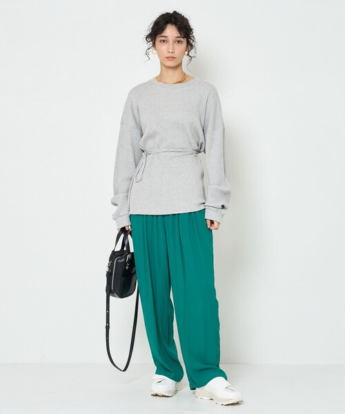 FREAK'S STORE（フリークスストア）の「カラージョーゼットパンツ（スラックス・レディース・ブラック/グリーン/パープル/レッド/ラベンダー・ﾌﾘ-）」の19枚目の写真