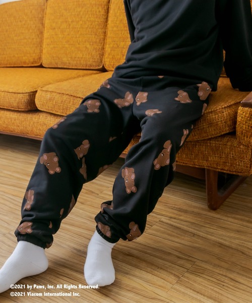 RASVOA（ラスボア）の「【Ｇａｒｆｉｅｌｄコラボ】総柄ルームスウェットパンツ（スウェットパンツ・レディース・ブラック/オフホワイト・FREE）」の9枚目の写真