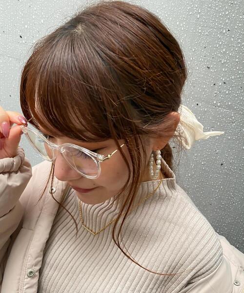 INGNI(イング)の「ブルーライト軽減レンズ/クリアレンズメガネ(サングラス・レディース・ブラック/ベージュ/クリア・ONE SIZE)」の3枚目の写真