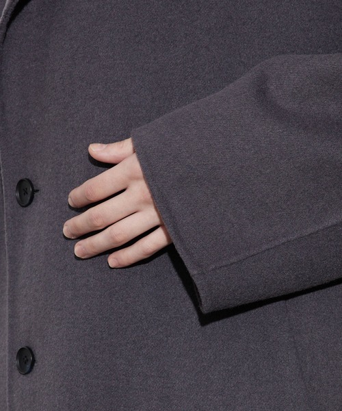 JUNRED（ジュンレッド）の「ウールリバーオーバーコート（トレンチコート・メンズ・ベージュ/ブルー系その他4・S/M/L）」の21枚目の写真