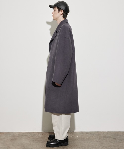 JUNRED（ジュンレッド）の「ウールリバーオーバーコート（トレンチコート・メンズ・ベージュ/ブルー系その他4・S/M/L）」の18枚目の写真