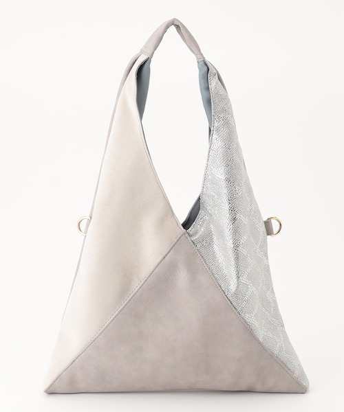 SAC(サック)の「3素材切り替えMIXトートバッグ SAC unit(トートバッグ・レディース・ダークベージュ/グレー/ブラック/ピンク・FREE)」の2枚目の写真
