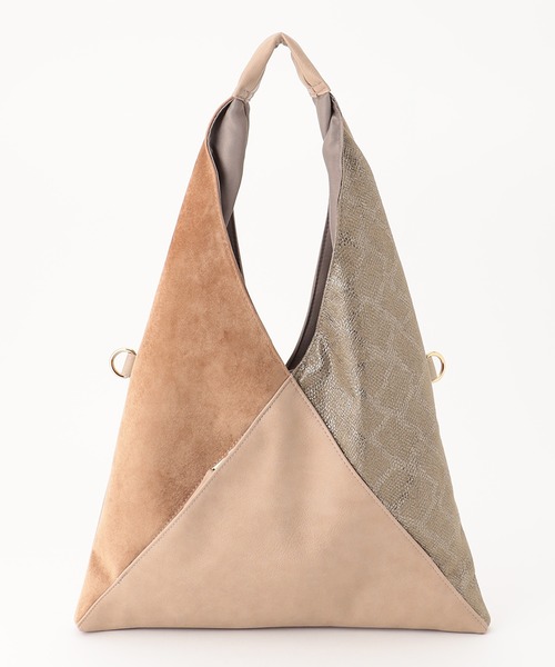 SAC(サック)の「3素材切り替えMIXトートバッグ SAC unit(トートバッグ・レディース・ダークベージュ/グレー/ブラック/ピンク・FREE)」の4枚目の写真