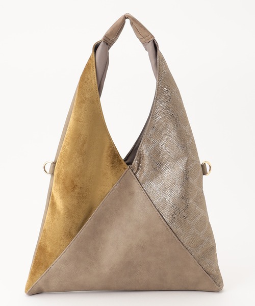 SAC(サック)の「3素材切り替えMIXトートバッグ SAC unit(トートバッグ・レディース・ダークベージュ/グレー/ブラック/ピンク・FREE)」の3枚目の写真