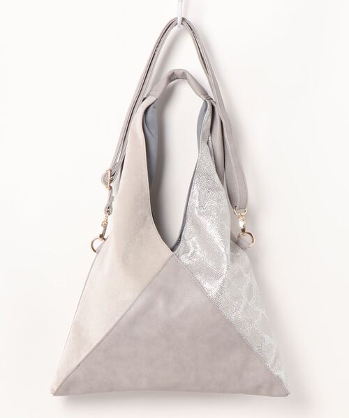 SAC(サック)の「3素材切り替えMIXトートバッグ SAC unit(トートバッグ・レディース・ダークベージュ/グレー/ブラック/ピンク・FREE)」の10枚目の写真
