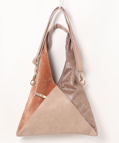 SAC(サック)の「3素材切り替えMIXトートバッグ SAC unit(トートバッグ・レディース・ダークベージュ/グレー/ブラック/ピンク・FREE)」の12枚目の写真