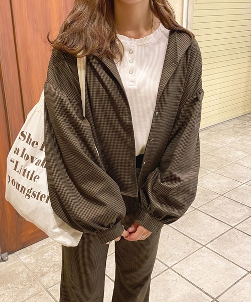 apres jour(アプレジュール)の「チェック袖ボリュームシャツ【ZOZOTOWN限定アイテム】(シャツ/ブラウス・レディース・ベージュ/ブラウン系その他・フリー/X-LARGE)」の13枚目の写真