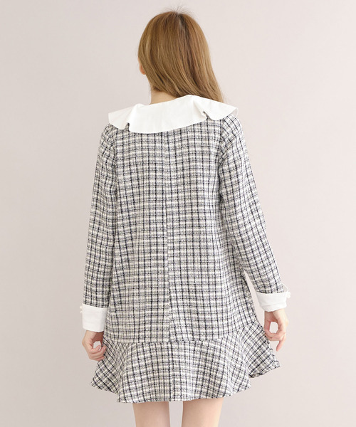 TITTY&CO.（ティティーアンドコー）の「【TITTY&CO.】2WAYツイードワンピース（ワンピース・レディース・ブルー/ブラック・MEDIUM/SMALL）」の15枚目の写真