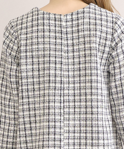 TITTY&CO.（ティティーアンドコー）の「【TITTY&CO.】2WAYツイードワンピース（ワンピース・レディース・ブルー/ブラック・MEDIUM/SMALL）」の16枚目の写真