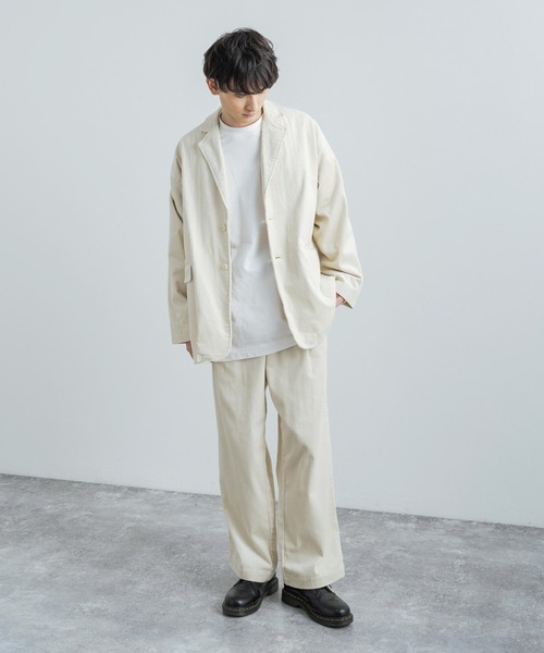 Rocky Monroe（ロッキーモンロー）の「太ピッチコーデュロイ ワイドテーパードワークパンツ（その他パンツ・メンズ・ブラック/ダークグリーン/ダークブラウン/サックスブルー/アイボリー・S/M/L）」の19枚目の写真