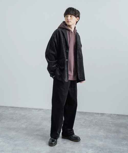 Rocky Monroe（ロッキーモンロー）の「太ピッチコーデュロイ ワイドテーパードワークパンツ（その他パンツ・メンズ・ブラック/ダークグリーン/ダークブラウン/サックスブルー/アイボリー・S/M/L）」の15枚目の写真