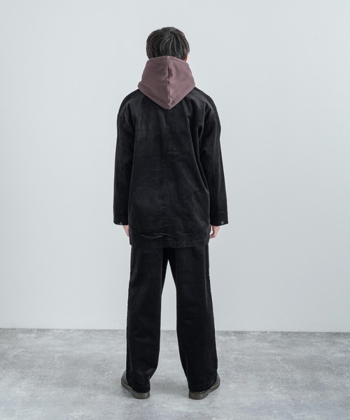 Rocky Monroe（ロッキーモンロー）の「太ピッチコーデュロイ ワイドテーパードワークパンツ（その他パンツ・メンズ・ブラック/ダークグリーン/ダークブラウン/サックスブルー/アイボリー・S/M/L）」の14枚目の写真