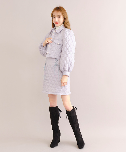 TITTY&CO.（ティティーアンドコー）の「【TITTY&CO.】パステルキルティングブルゾン（ブルゾン・レディース・ライトブルー/オフホワイト/ピンク・SMALL/MEDIUM）」の9枚目の写真