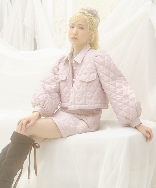 TITTY&CO.（ティティーアンドコー）の「【TITTY&CO.】パステルキルティングブルゾン（ブルゾン・レディース・ライトブルー/オフホワイト/ピンク・SMALL/MEDIUM）」の12枚目の写真