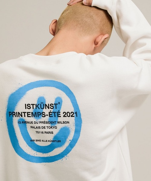トレーナー スウェット 「UNISEX」ISTKUNST／LOGO＆SMILEY裏起毛プルオーバー　2257968 レディース メンズ ISTKUNST トレーナー スウェット 「UNISEX」ISTKUNST