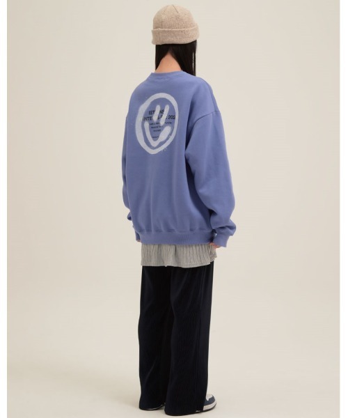 ISTKUNST(イストクンスト)の「【UNISEX】ISTKUNST/LOGO&SMILEY裏起毛プルオーバー 2257968(スウェット・レディース・ネイビー/ピンク/アイボリー/ブラック/ホワイト・MEDIUM/LARGE/SMALL)」の7枚目の写真