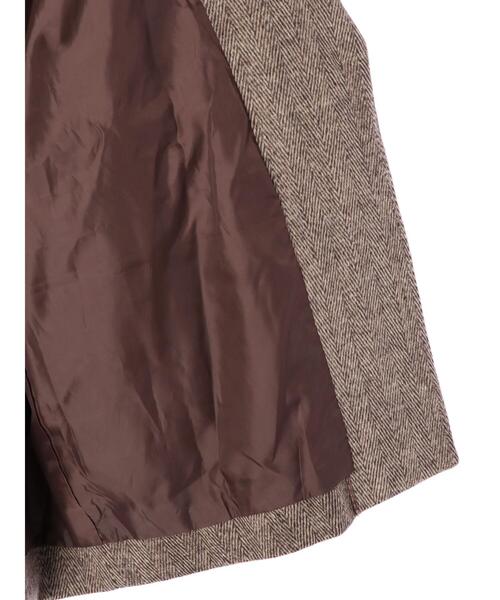 セール】・ELENCARE DUE ヘリンボーンショートコート＊（テーラード