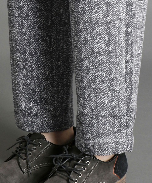 HIDEAWAYS NICOLE（ハイダウェイニコル）の「ヘリンボン柄スウェードワイドパンツ（その他パンツ・メンズ・チャコールグレー/ブラック/ネイビー・SMALL/MEDIUM/LARGE/X-LARGE）」の10枚目の写真