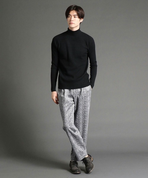 HIDEAWAYS NICOLE（ハイダウェイニコル）の「ヘリンボン柄スウェードワイドパンツ（その他パンツ・メンズ・チャコールグレー/ブラック/ネイビー・SMALL/MEDIUM/LARGE/X-LARGE）」の6枚目の写真