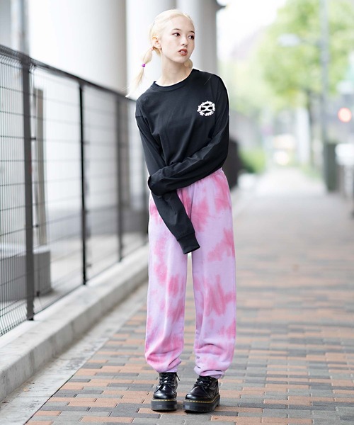 X-girl（エックスガール）の「CIRCLE X LOGO L/S TEE（Tシャツ/カットソー・レディース・ブラック/ホワイト/オレンジ・S/M/L/XL）」の11枚目の写真