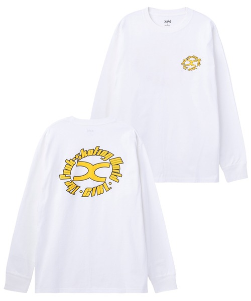 X-girl（エックスガール）の「CIRCLE X LOGO L/S TEE（Tシャツ/カットソー・レディース・ブラック/ホワイト/オレンジ・S/M/L/XL）」の22枚目の写真