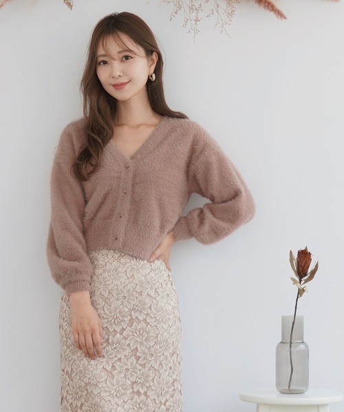 セール フェザーニット バックリボン カーディガン Le Reve Vaniller ニット セーター Le Reve Vaniller ル レーヴ ヴァニレ のファッション通販 Zozotown