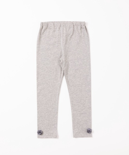 trois lapins kp（トロワラパンケーピー）の「お花モチーフの10分丈レギンス(100-130cm)（レギンス/スパッツ・キッズ・ブラック/杢グレー・130cm/100cm/110cm/120cm）」の2枚目の写真