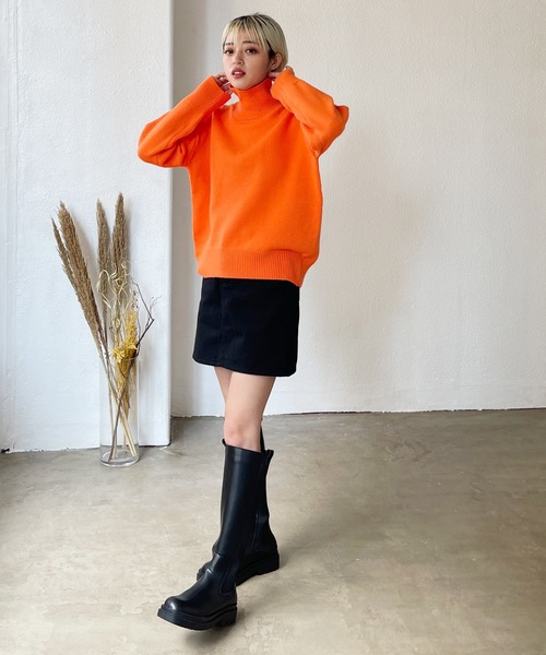 Shelly island（シェリーアイランド）の「デニムミニスカート（デニムスカート・レディース・ブラック・M）」の2枚目の写真