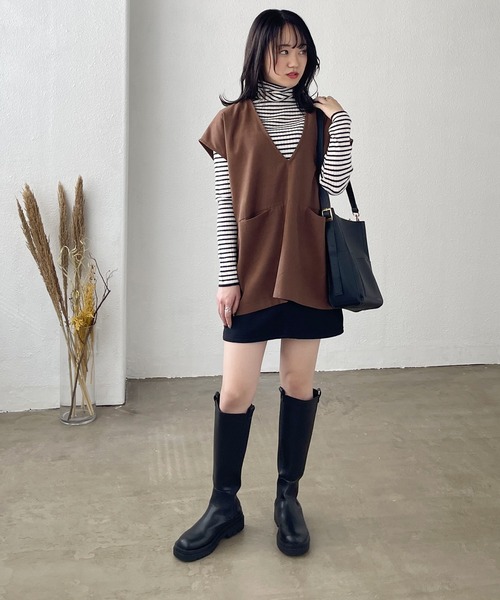 Shelly island（シェリーアイランド）の「デニムミニスカート（デニムスカート・レディース・ブラック・M）」の10枚目の写真