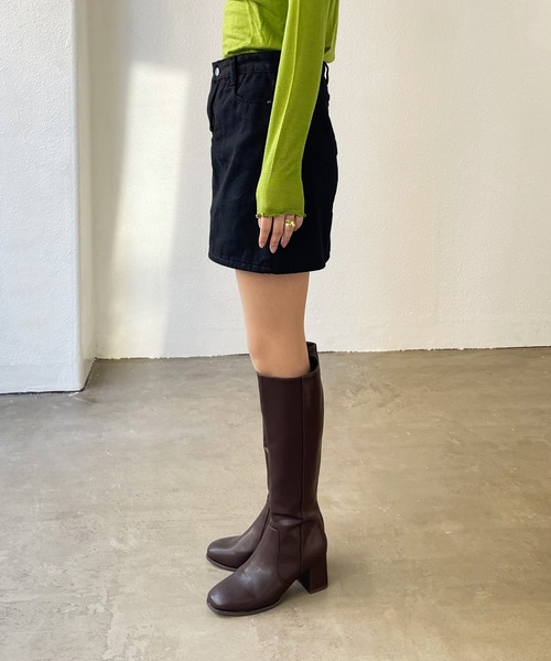 Shelly island（シェリーアイランド）の「デニムミニスカート（デニムスカート・レディース・ブラック・M）」の21枚目の写真