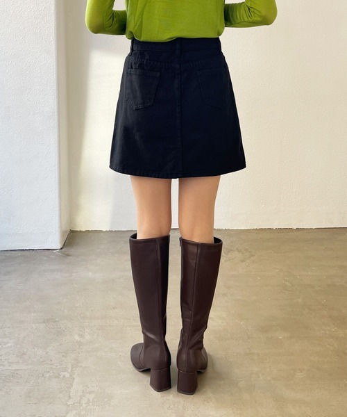 Shelly island（シェリーアイランド）の「デニムミニスカート（デニムスカート・レディース・ブラック・M）」の20枚目の写真