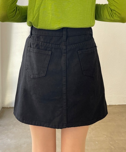 Shelly island（シェリーアイランド）の「デニムミニスカート（デニムスカート・レディース・ブラック・M）」の19枚目の写真