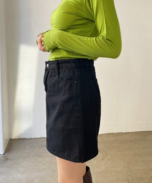 Shelly island（シェリーアイランド）の「デニムミニスカート（デニムスカート・レディース・ブラック・M）」の18枚目の写真