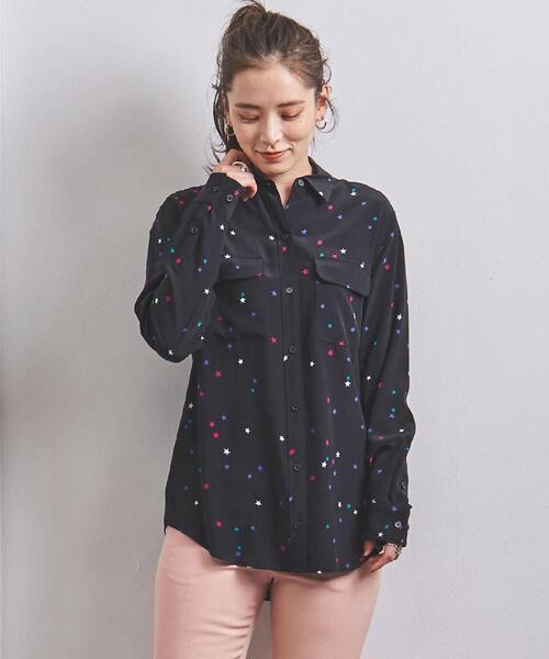 EQUIPMENT(エキップモン)の「<EQUIPMENT(エキップモン)>SIGN MLT STAR シャツ ■■■(シャツ/ブラウス・レディース・ブラック・S)」の1枚目の写真