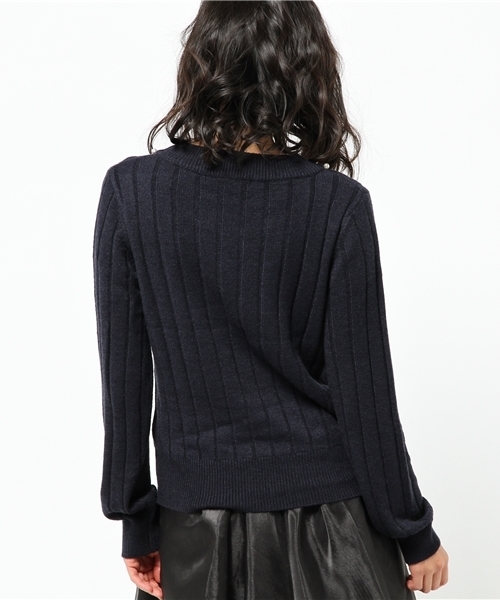 Heather(ヘザー)の「パールネックニットプルオーバー 557996(ニット/セーター・レディース・オフホワイト/ブラウン系その他/サックスブルー/ネイビー・FREE)」の7枚目の写真